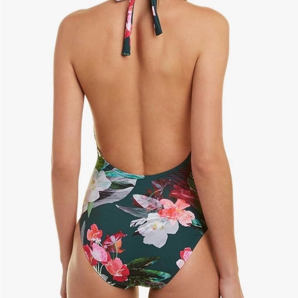La Blanca Floral Deep V One Piece Swimsuit - Picture 2 of 12